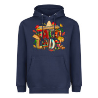 Navy cinco de mayo taco lady Heavyweight Hoodie - CowGirlArtShop