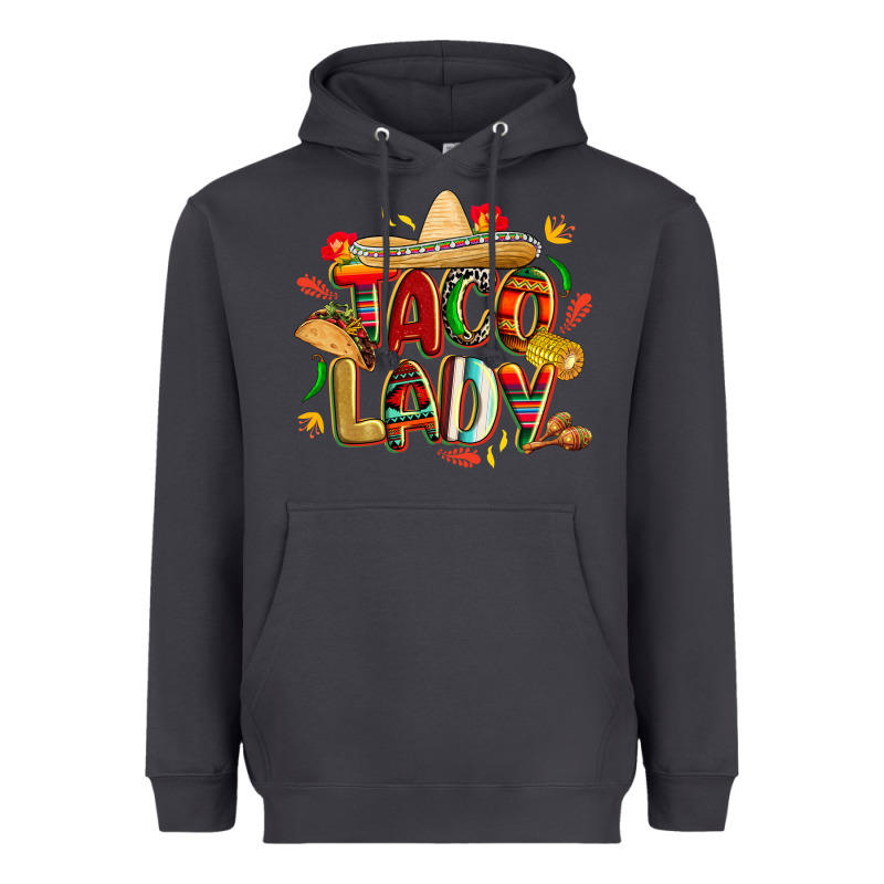 Cinco De Mayo Taco Lady Heavyweight Hoodie by CowGirlArtShop | Teevron