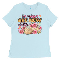 Baby Blue his mercies are new every morning lamentations 3 2 Ladies Tee - JahusDesignShop