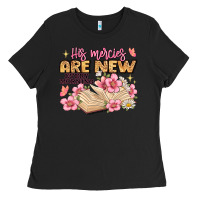 Black his mercies are new every morning lamentations 3 2 Ladies Tee - JahusDesignShop