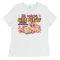 White his mercies are new every morning lamentations 3 2 Ladies Tee - JahusDesignShop