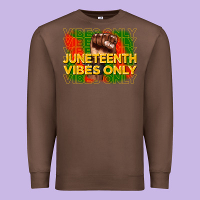 Juneteenth Vibes Only Premium Sweatshirt Designed By Cowgirlartshop