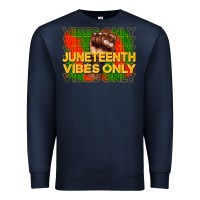 Navy juneteenth vibes only Premium Sweatshirt - CowGirlArtShop