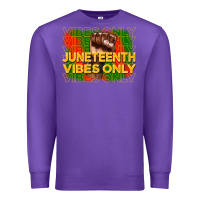 Purple juneteenth vibes only Premium Sweatshirt - CowGirlArtShop