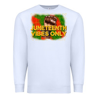 White juneteenth vibes only Premium Sweatshirt - CowGirlArtShop