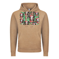 Vintage Coffee baby cow floral aztec background Vintage Hoodie - Jasminsmagicworld