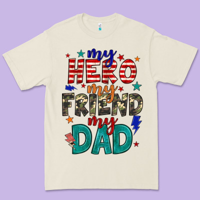My Hero My Friend My Dad Premium Tee Designed By Jahusdesignshop