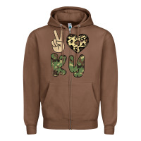 Chestnut Peace Love Zipper Hoodie - Bettercallsaul