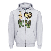 Heather Grey Peace Love Zipper Hoodie - Bettercallsaul