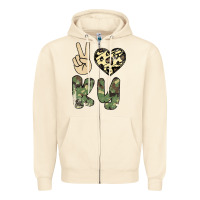Sandshell Peace Love Zipper Hoodie - Bettercallsaul