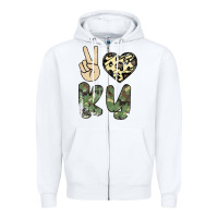 White Peace Love Zipper Hoodie - Bettercallsaul
