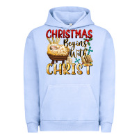 Pigment Grape Ice christmas begins with christ Urban Hoodie - FaDigitalArtStudio