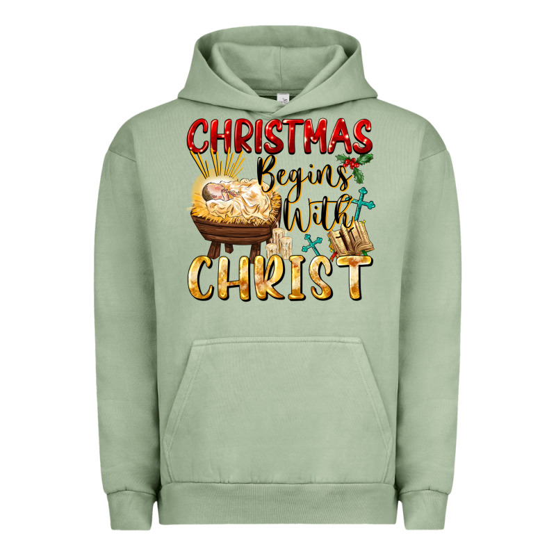 Christmas Begins With Christ Urban Hoodie by FaDigitalArtStudio | Teevron