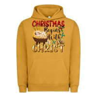 Pigment Peanut Butter christmas begins with christ Urban Hoodie - FaDigitalArtStudio