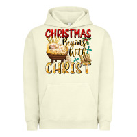 Pigment Pistachio christmas begins with christ Urban Hoodie - FaDigitalArtStudio