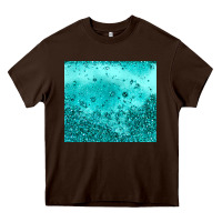 Chocolate Brown turquoise glitter Heavy Core Tee - JahusDesignShop