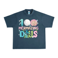 Midnight Navy 100 mermazing days Urban Heavy Tee - MaliasSmallBusiness