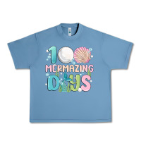 Pebble Blue 100 mermazing days Urban Heavy Tee - MaliasSmallBusiness