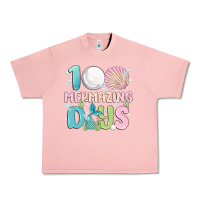 Salmon 100 mermazing days Urban Heavy Tee - MaliasSmallBusiness