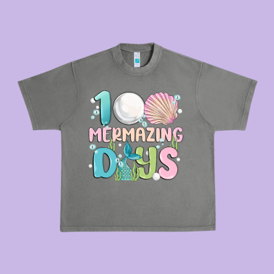 100 Mermazing Days Urban Heavy Tee Designed By Maliassmallbusiness