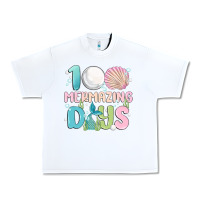 White 100 mermazing days Urban Heavy Tee - MaliasSmallBusiness