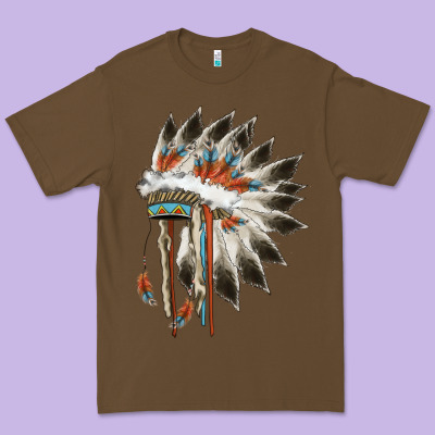 Indian Headress Premium Tee Designed By Adodesignshop