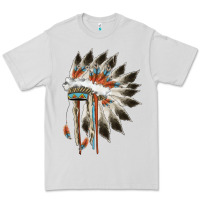 Dove Grey indian headress Premium Tee - AdoDesignShop