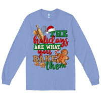 Colony Blue The holidays are what you bake them Long Sleeve Tee - NancyCooperArtShop