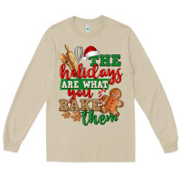 Mushroom The holidays are what you bake them Long Sleeve Tee - NancyCooperArtShop