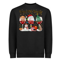 Black tipsy and bright christmas Heavyweight Sweatshirt - MaliasSmallBusiness