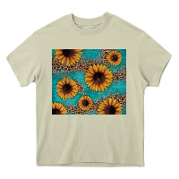Mossy sunflower turquoise glitter Heavy Core Tee - JahusDesignShop