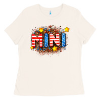 Bone usa mini  leopard background Ladies Tee - AdoDesignShop