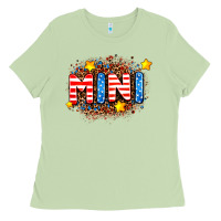 Matcha usa mini  leopard background Ladies Tee - AdoDesignShop