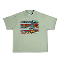 Oil Green serape cowhide sunflower background Urban Heavy Tee - AdoDesignShop