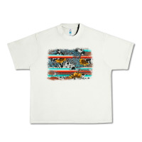 Pistachio serape cowhide sunflower background Urban Heavy Tee - AdoDesignShop