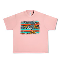 Salmon serape cowhide sunflower background Urban Heavy Tee - AdoDesignShop