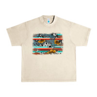Sandshell serape cowhide sunflower background Urban Heavy Tee - AdoDesignShop