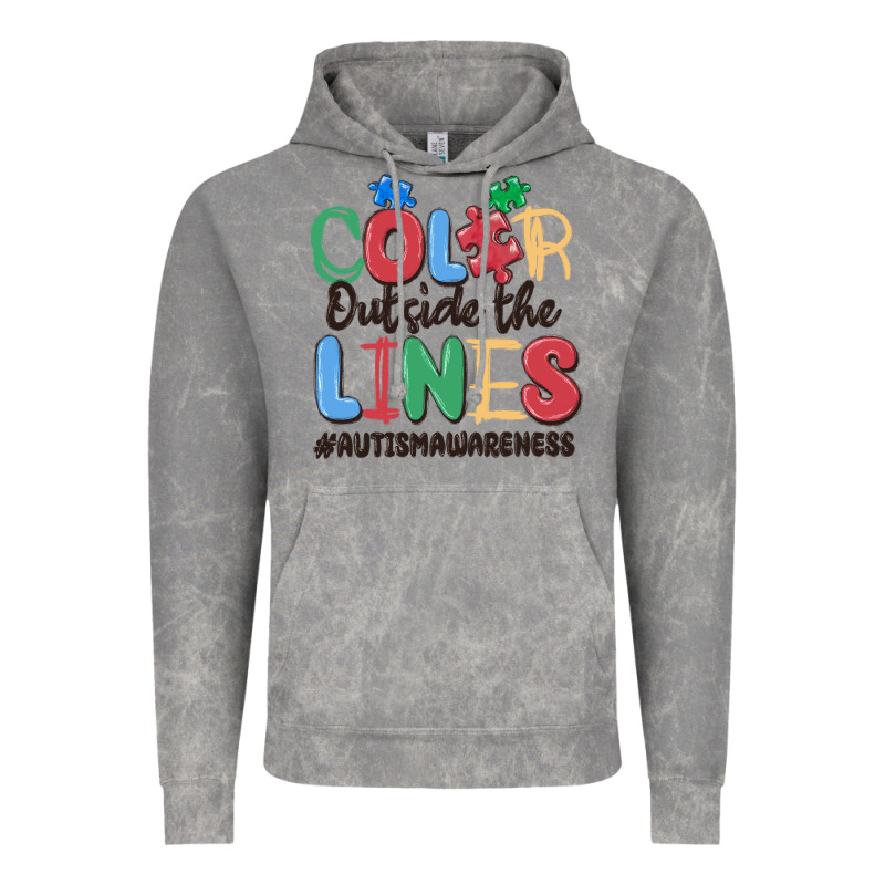Color Outside The Lines Autism Awareness Vintage Hoodie by MaliasSmallBusiness | Teevron