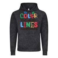 Vintage Black color outside the lines autism awareness Vintage Hoodie - MaliasSmallBusiness