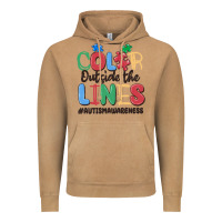 Vintage Camel color outside the lines autism awareness Vintage Hoodie - MaliasSmallBusiness
