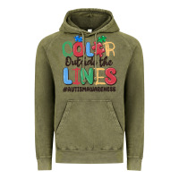 Vintage Olive color outside the lines autism awareness Vintage Hoodie - MaliasSmallBusiness