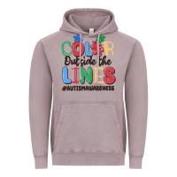 Vintage Zinc color outside the lines autism awareness Vintage Hoodie - MaliasSmallBusiness