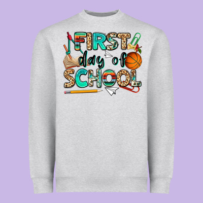First Day Of School Heavyweight Sweatshirt Designed By Nancycooperartshop