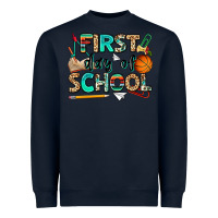 Navy first day of school Heavyweight Sweatshirt - NancyCooperArtShop