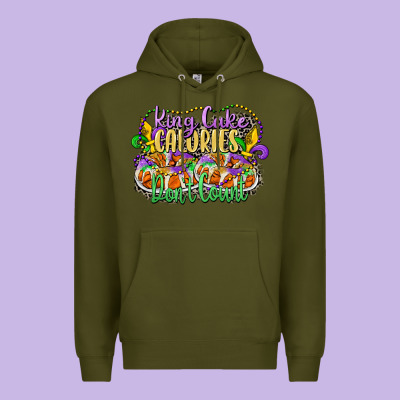 King Cake Calories Dont Count Premium Hoodie Designed By Cowgirlartshop