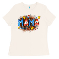 Bone usa Mama  leopard background Ladies Tee - AdoDesignShop