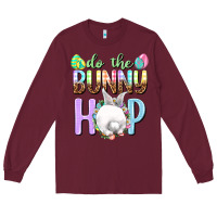Burgundy Do the bunny hop Long Sleeve Tee - NancyCooperArtShop