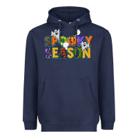 Navy spooky season Heavyweight Hoodie - CowGirlArtShop