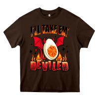 Chocolate Brown i will take em deviled Heavy Core Tee - AdoDesignShop