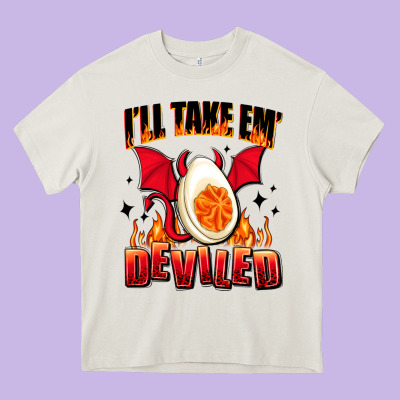 I Will Take Em Deviled Heavy Core Tee Designed By Adodesignshop